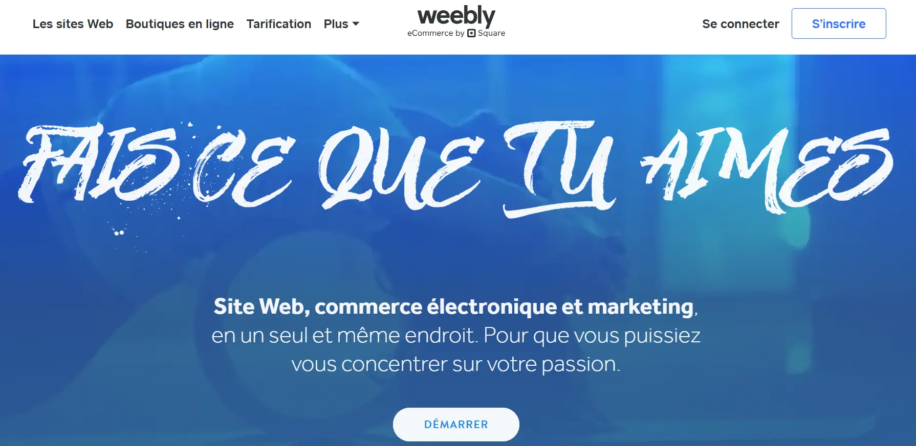 Page d’accueil du créateur de sites Web Weebly Image: Page d’accueil du créateur de sites Web Weebly