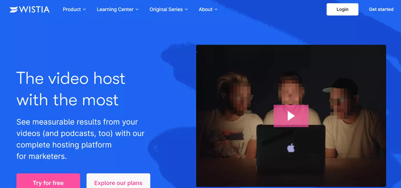 Image: Capture d’écran du site Web de la plateforme d’hébergement de vidéos Wistia