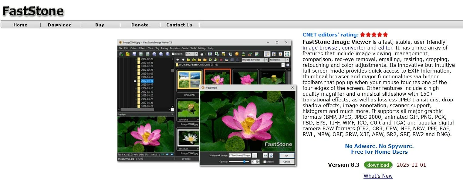 Téléchargement et aperçu de FastStone Image Viewer Image: Téléchargement et aperçu de FastStone Image Viewer