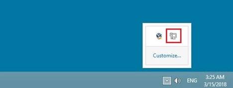 Windows 8: Network icon in the taskbar Windows 8: Network icon in the taskbar