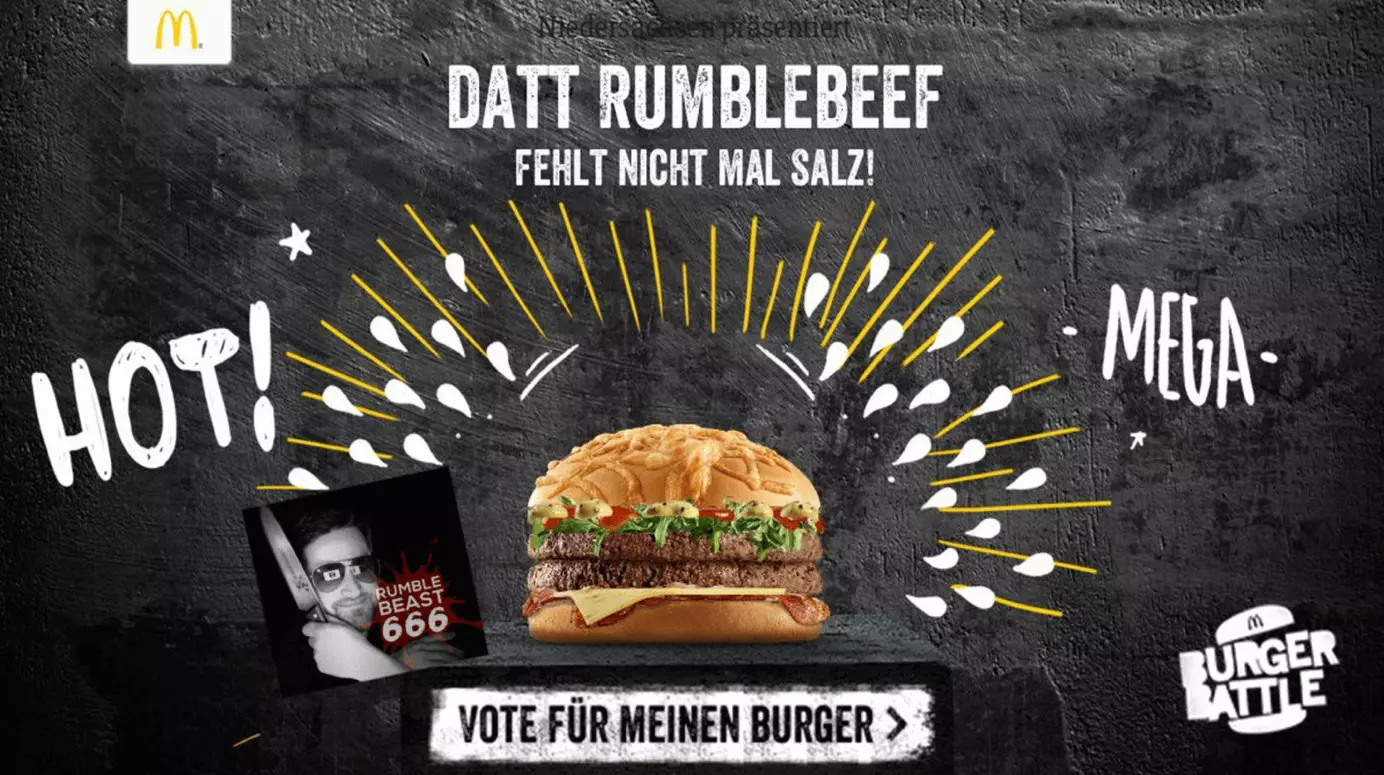 Image: Exemple de présentation de la Burger Battle
