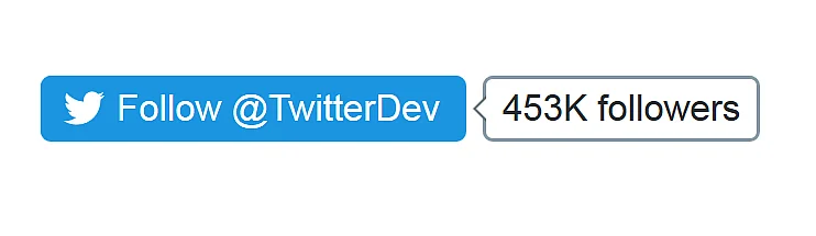 Le bouton « Follow » de Twitter Image: Le bouton « Follow » de Twitter