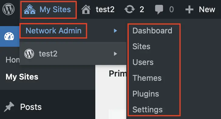 Administration du réseau avec tableau de bord, sites Web, utilisateurs, etc Image: Administration du réseau avec tableau de bord, sites Web, utilisateurs, etc