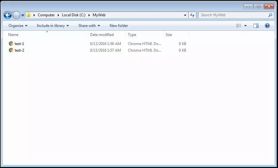 Image: Répertoire de fichiers Windows