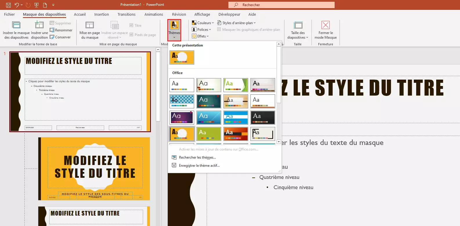Créer, modifier et éditer un masque des diapositives PowerPoint IONOS