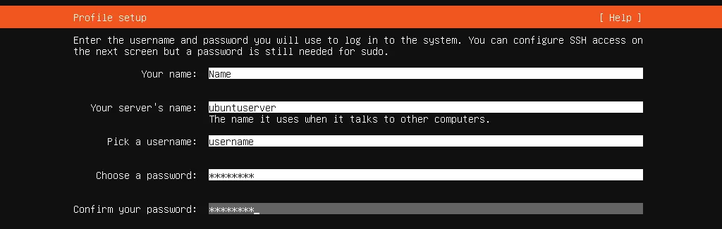 Image: Configurer un serveur Ubuntu : réglage du profil
