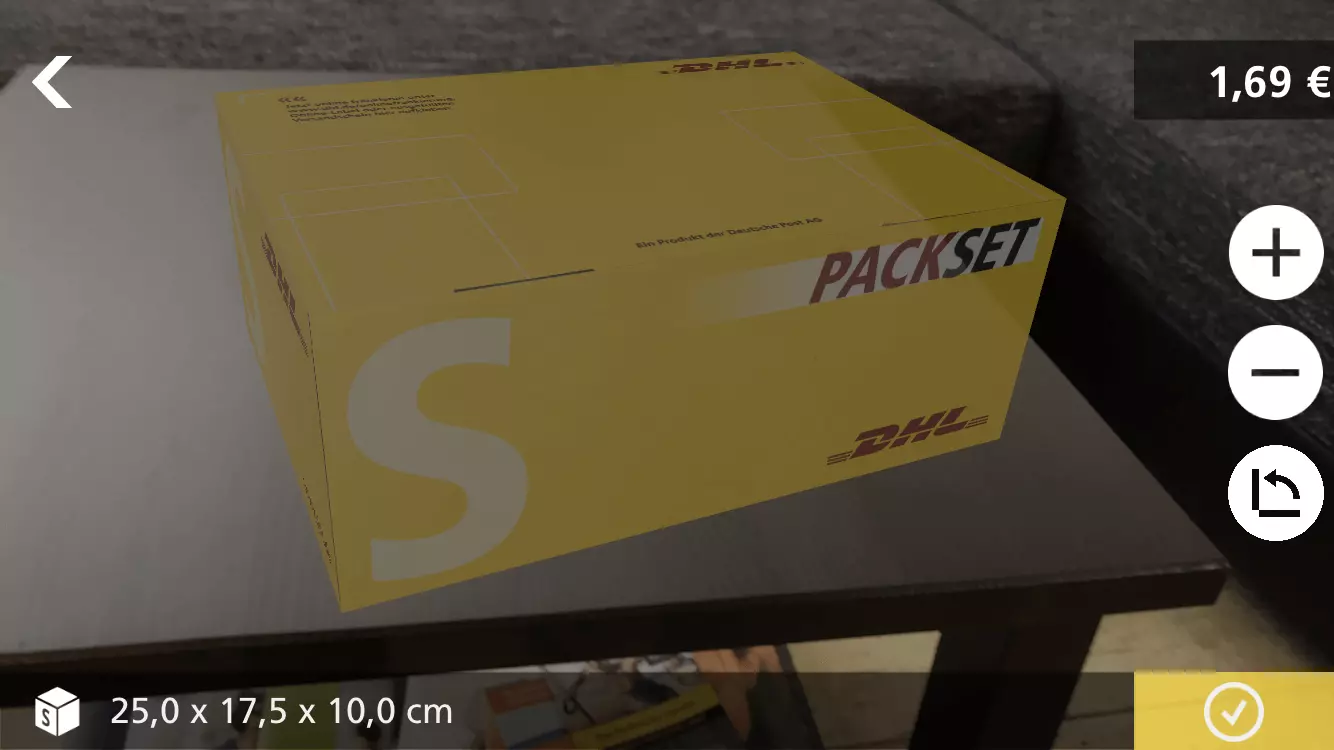 Image: DHL Packset App : Virtuelle Packset-Box « S »