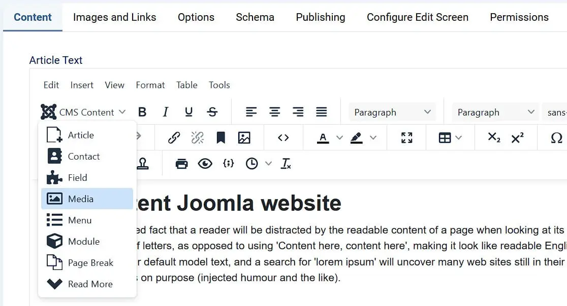 Joomla : insérer une image dans l’éditeur TinyMCE Image: Joomla : insérer une image dans l’éditeur TinyMCE