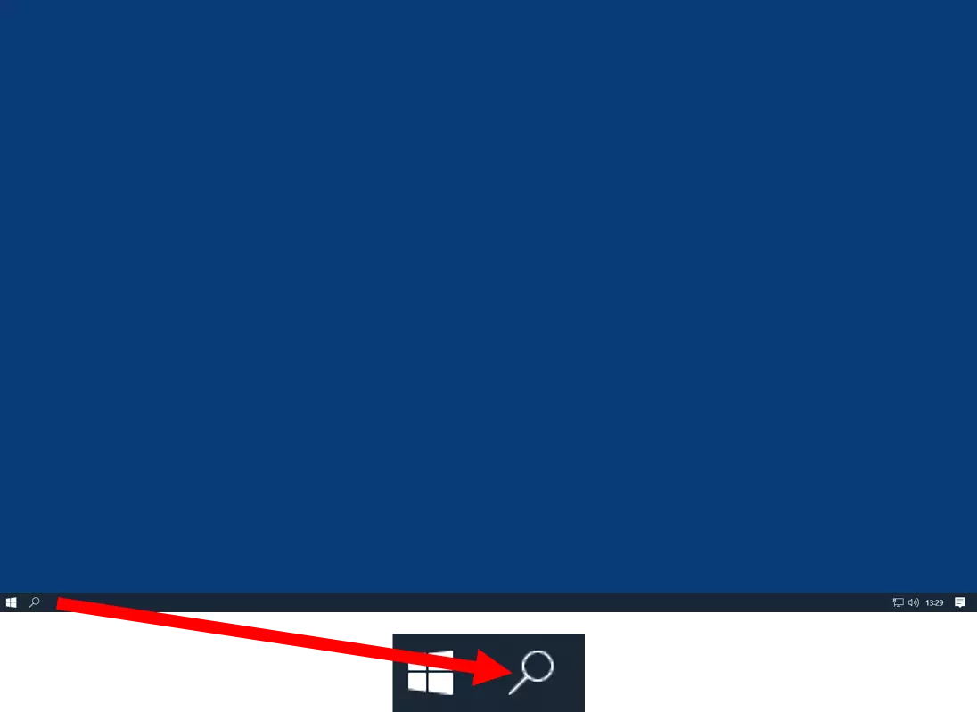 Image: Windows 10 : bouton de la fonction recherche