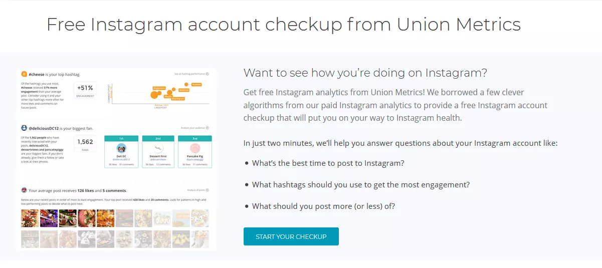 Image: Site Web gratuit de vérification de compte Instagram