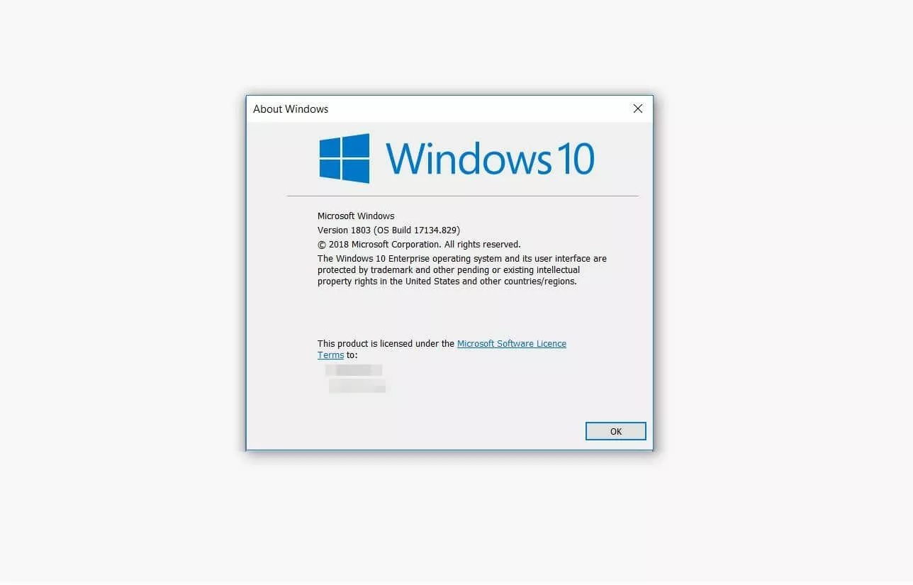 Image: La fenêtre « À propos de Windows »