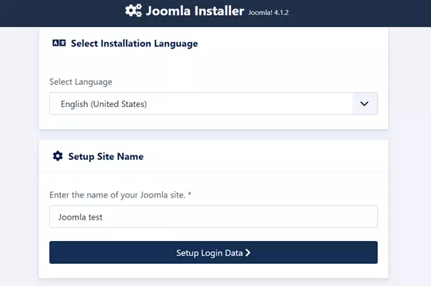 Image: Installation Web de Joomla dans le navigateur