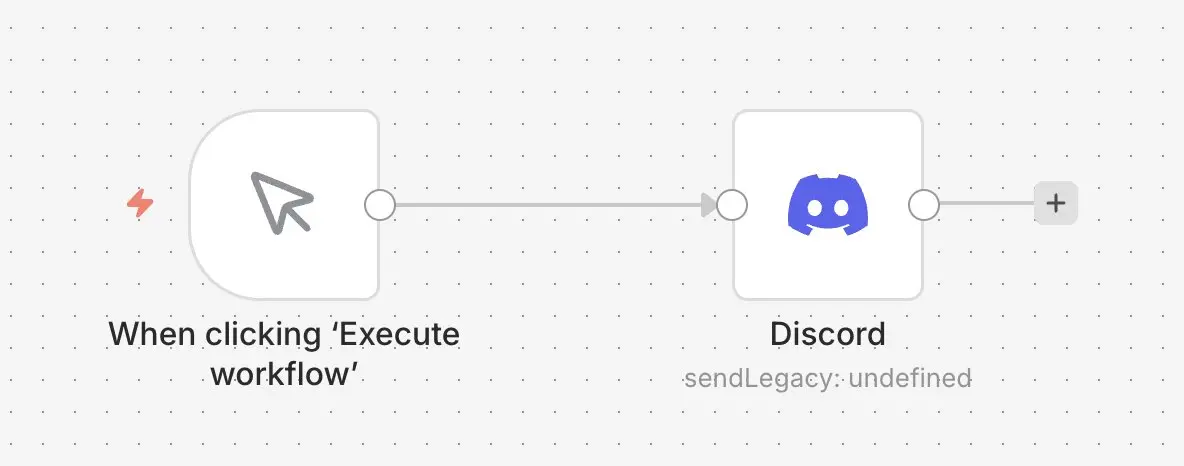 Workflow minimal avec Discord dans n8n Image: Workflow minimal avec Discord dans n8n