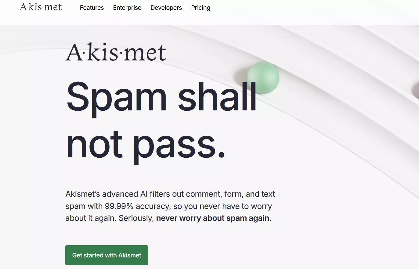 Capture d’écran du site Web d’Akismet Image: Capture d’écran du site Web d’Akismet