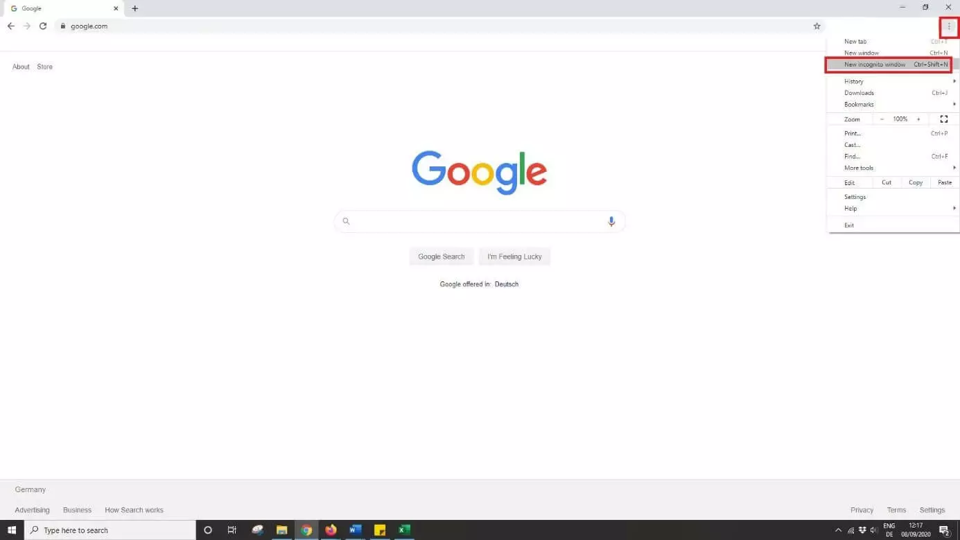 Image: Activer la nouvelle fenêtre de navigation privée dans Google Chrome