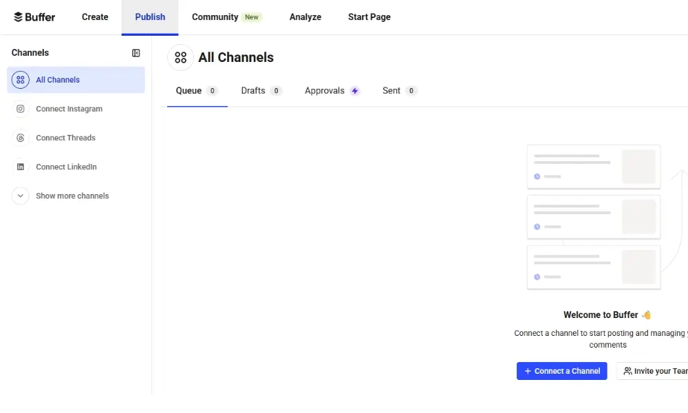 Image: Interface utilisateur de Buffer