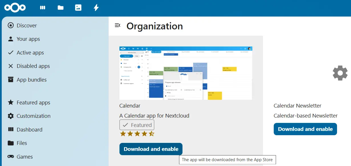 Nextcloud Calendar dans la boutique d’applications Nextcloud Image: Nextcloud Calendar dans la boutique d’applications Nextcloud