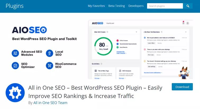 All in One SEO Pack par All in One SEO Team