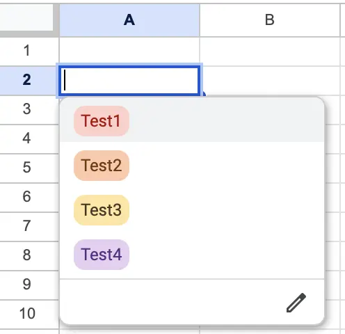 Modifier la liste déroulante de Google Sheets avec l’outil d’édition Image: Modifier la liste déroulante de Google Sheets avec l’outil d’édition