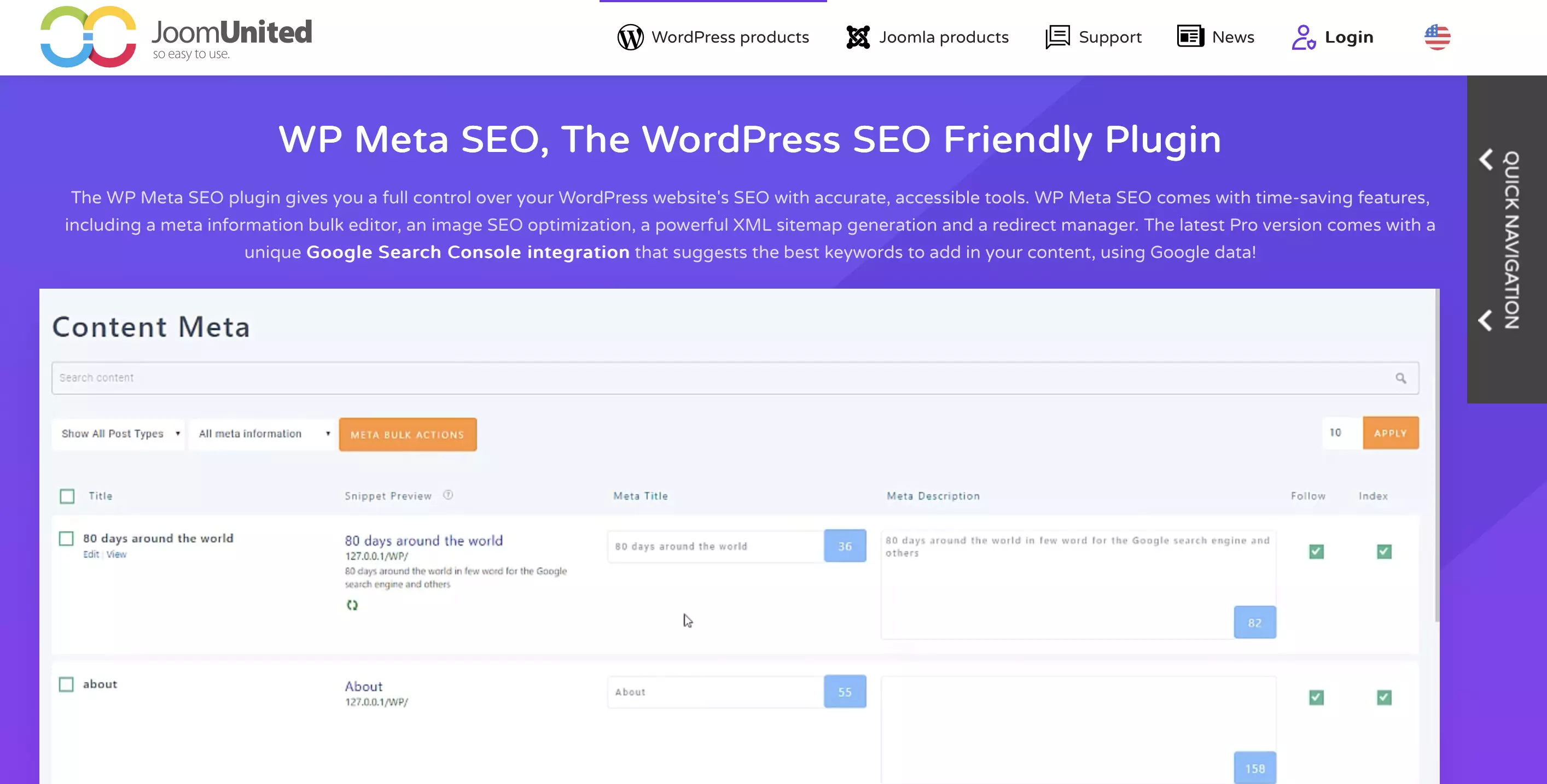 Site de l’extension WordPress WP Meta SEO Image: Site de l’extension WordPress WP Meta SEO