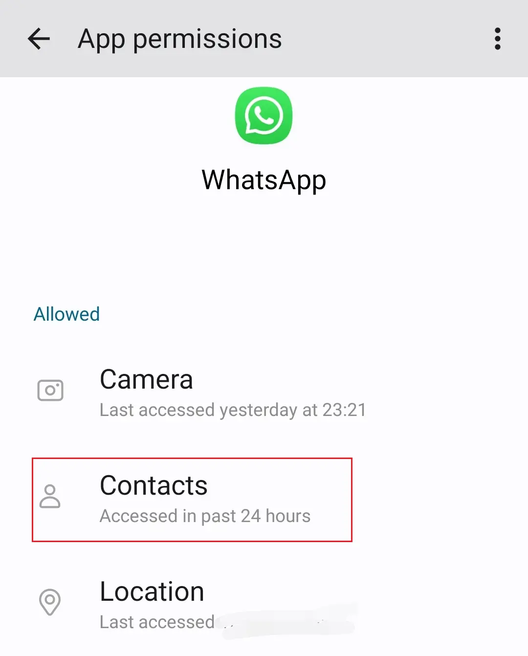 L’autorisation WhatsApp pour l’accès aux contacts téléphoniques Image: L’autorisation WhatsApp pour l’accès aux contacts téléphoniques