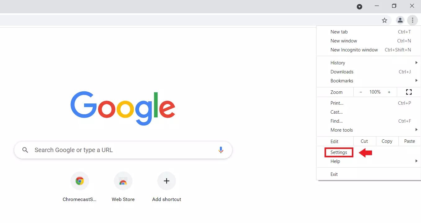 Image: Dans le navigateur Chrome, allez en haut à droite du symbole à trois points et dans « Paramètres »