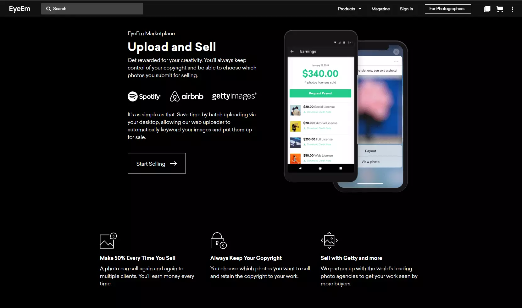 Site Internet de EyeEm