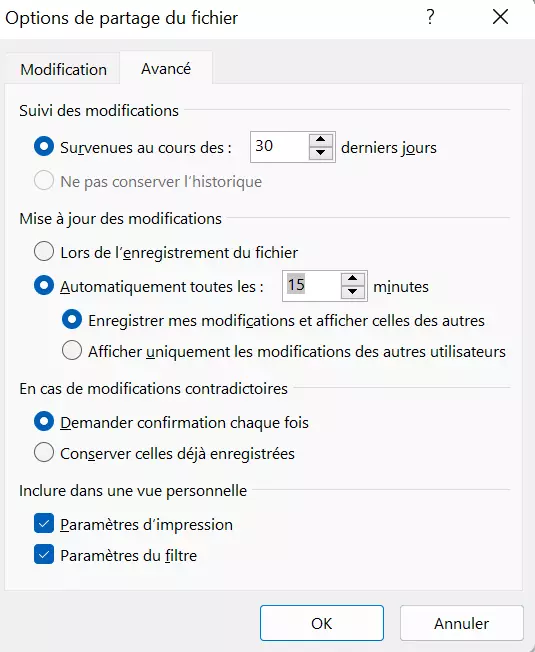 « Partager le classeur » dans Excel « Partager le classeur » dans Excel