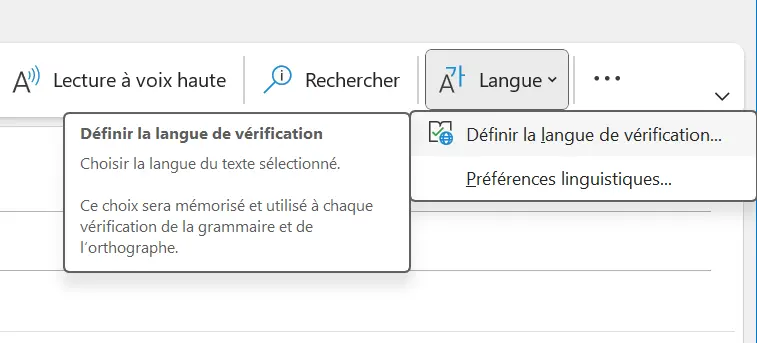 Outlook : paramètres de langue lors de la rédaction d’email Image: Outlook : paramètres de langue lors de la rédaction d’email