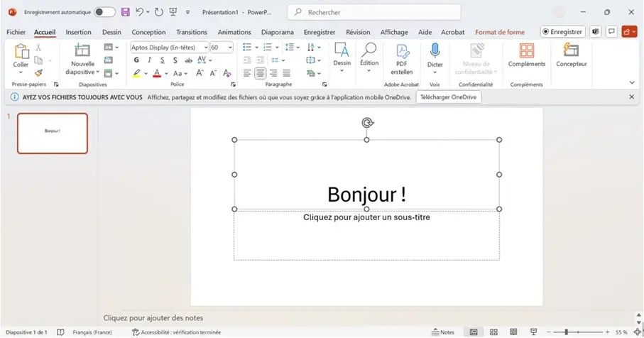 Image: Capture d’écran de PowerPoint