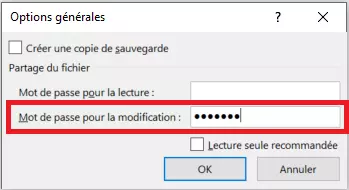 Excel : options générales des « Outils » d’enregistrement Excel : options générales des « Outils » d’enregistrement