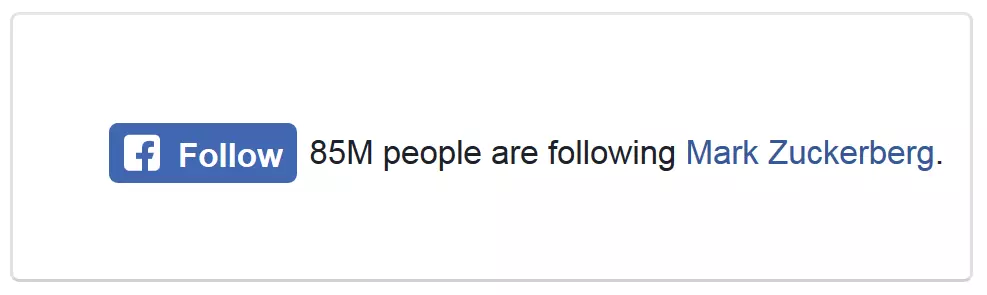 Le plugin Follow de Facebook