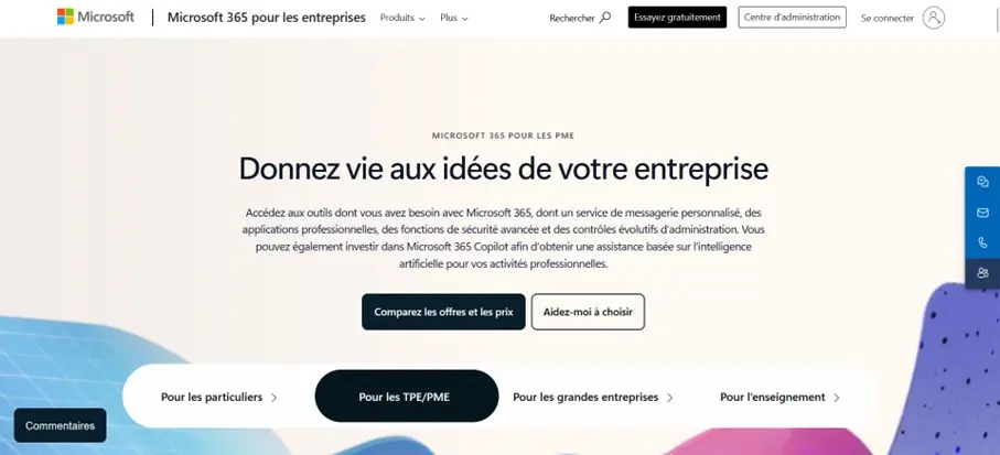 Capture d’écran du site de Microsoft 365 Image: Capture d’écran du site de Microsoft 365