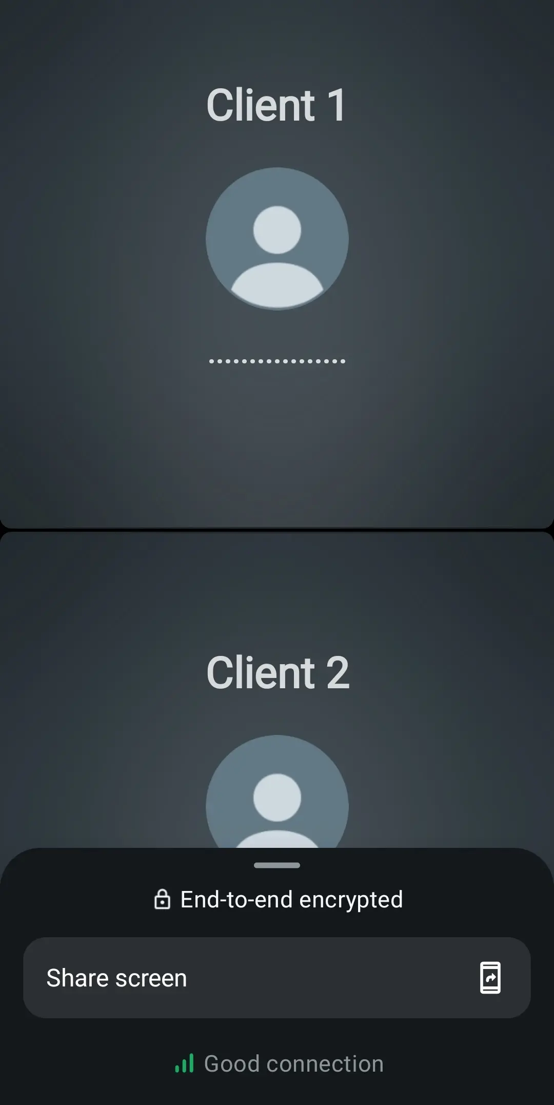 Affichage d’un appel de groupe WhatsApp en cours Image: Affichage d’un appel de groupe WhatsApp en cours