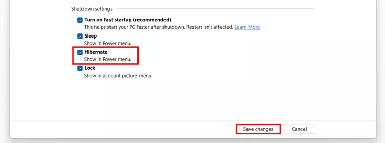 Image: Windows 11 : activer l’affichage de la veille prolongée dans le menu « Alimentation »