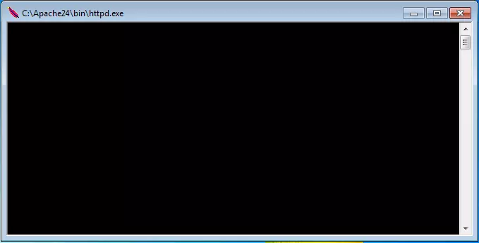 Image: Fenêtre de lignes de commandes du serveur Web Apache