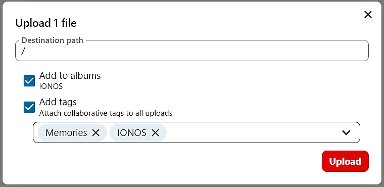 Image: Téléchargement d’un fichier avec Nextcloud Memories
