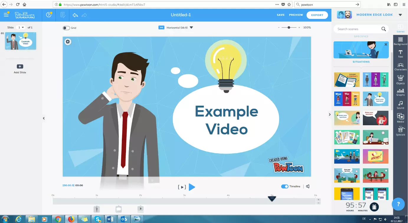Image: Capture d’écran de PowToon