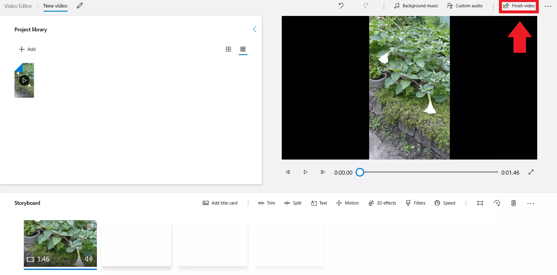 Enregistrez la vidéo en cliquant sur « Terminer la vidéo »