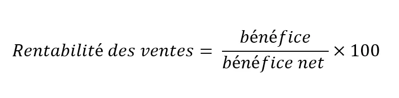 Image: Formule permettant de calculer la marge d’exploitation