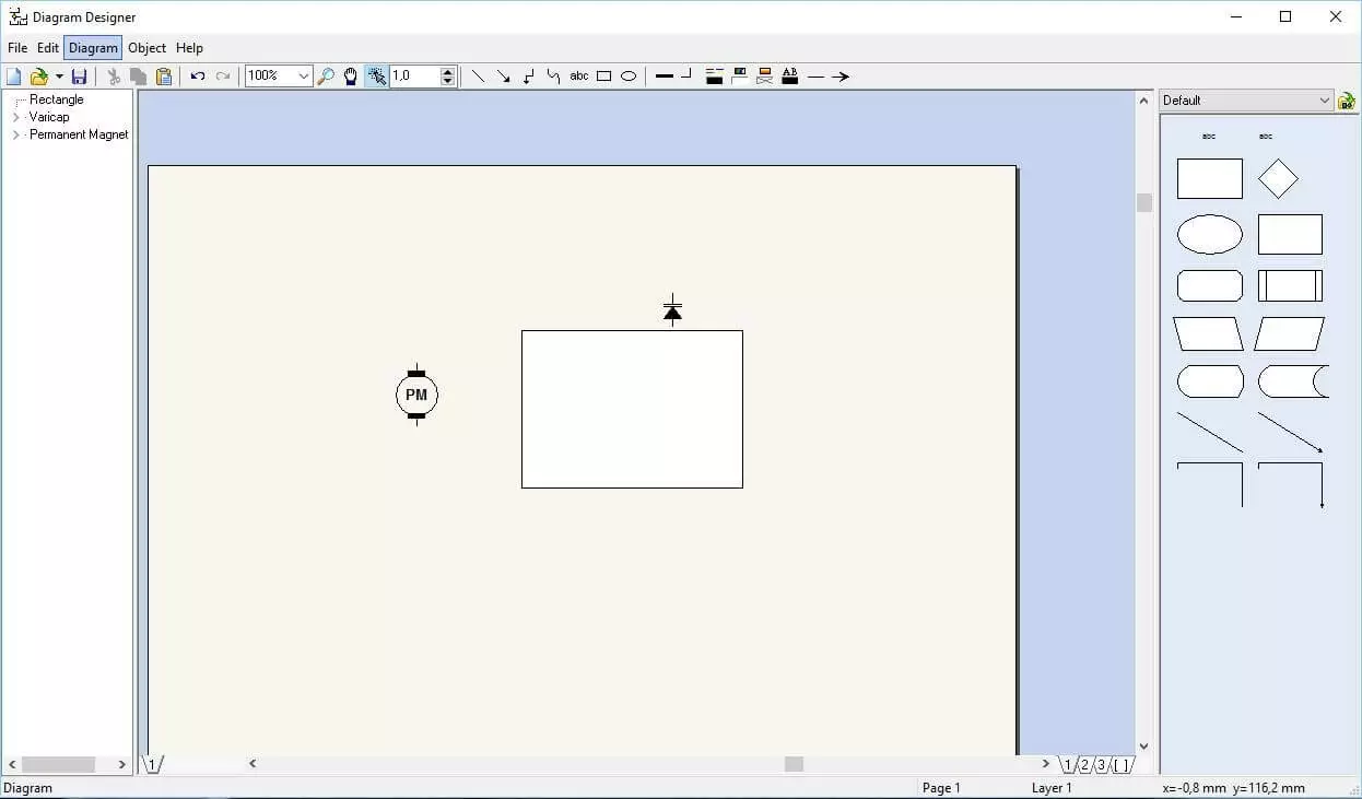 Image: Interface utilisateur de Diagram Designer
