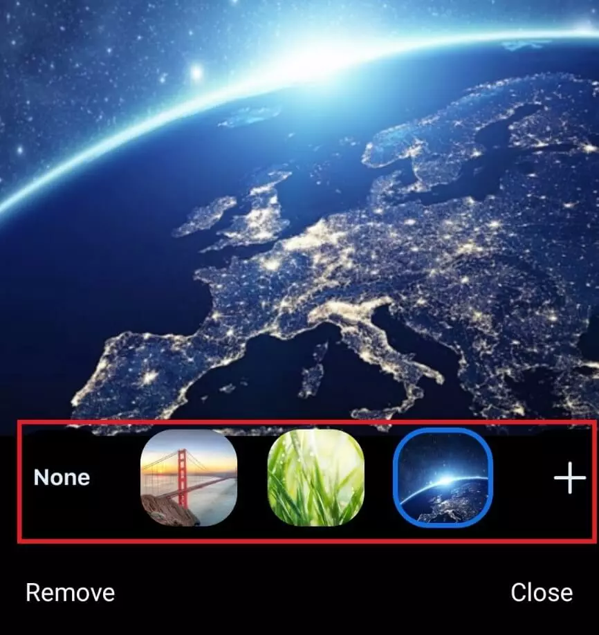 Image: Ajouter un fond virtuel sur Zoom dans l’application Android