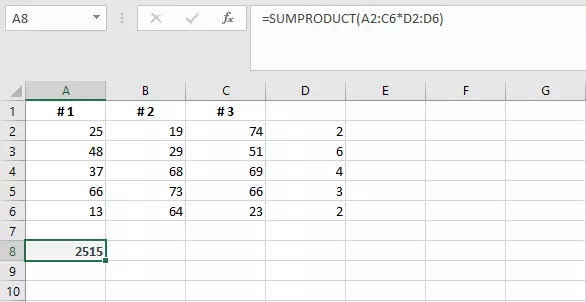 Plusieurs étapes de calcul combinées en une seule fonction