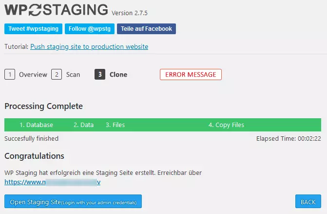 Image: Création d’un environnement de test WordPress avec le plugin WP Staging