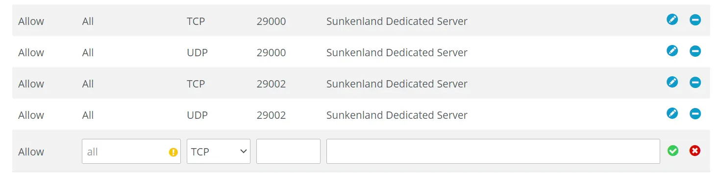 Compte client IONOS : ports du serveur Sunkenland Image: Compte client IONOS : ports du serveur Sunkenland
