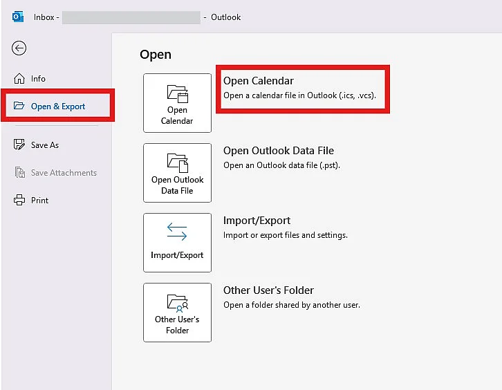 Import an ICS file into Microsoft Outlook Image: Import an ICS file into Microsoft Outlook