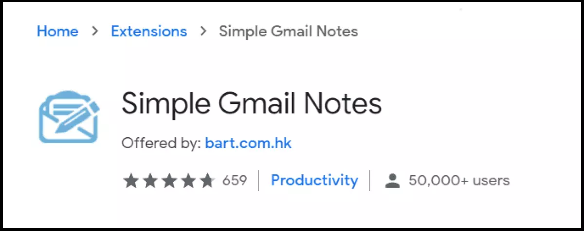Image: Simple Gmail Notes permet d’ajouter de brefs commentaires aux emails pour permettre une meilleure orientation dans la boîte de réception