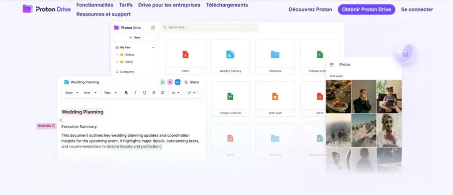Proton Drive : aperçu du stockage sur l’application Web Image: Proton Drive : aperçu du stockage sur l’application Web