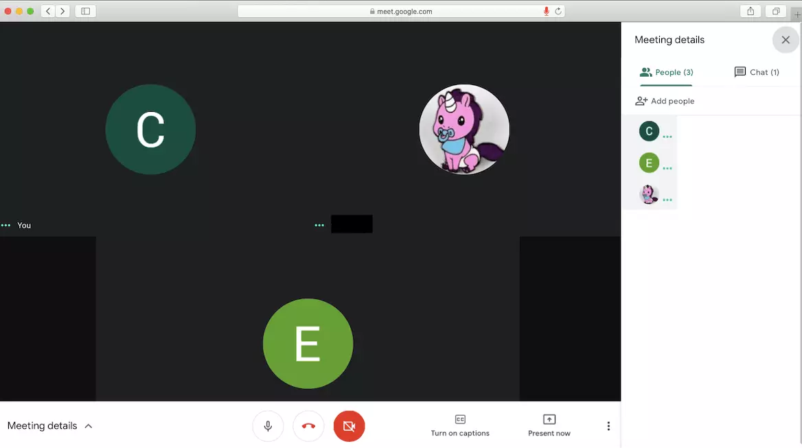 Image: Appel vidéo avec Google Meet