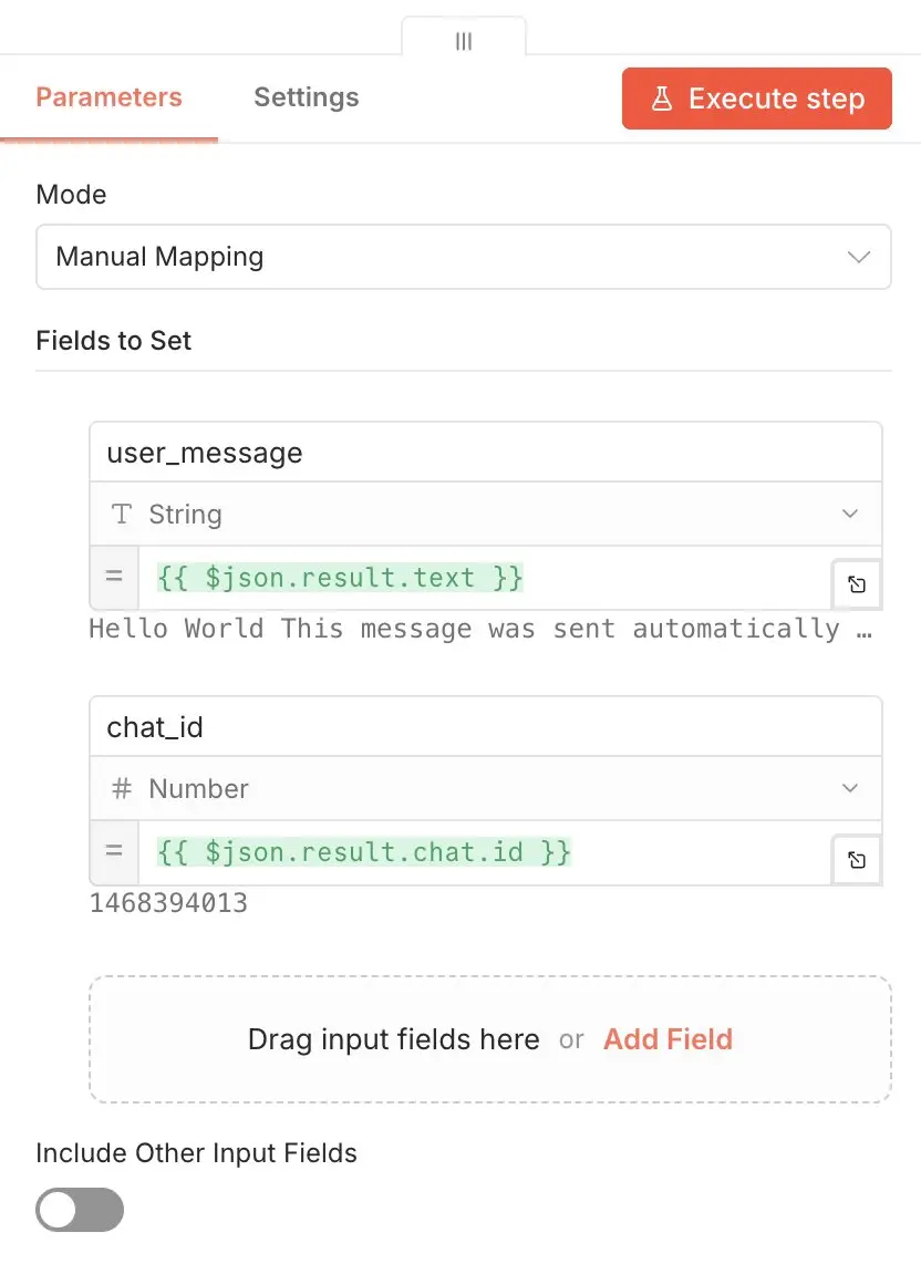 Image: n8n : Set-Node
